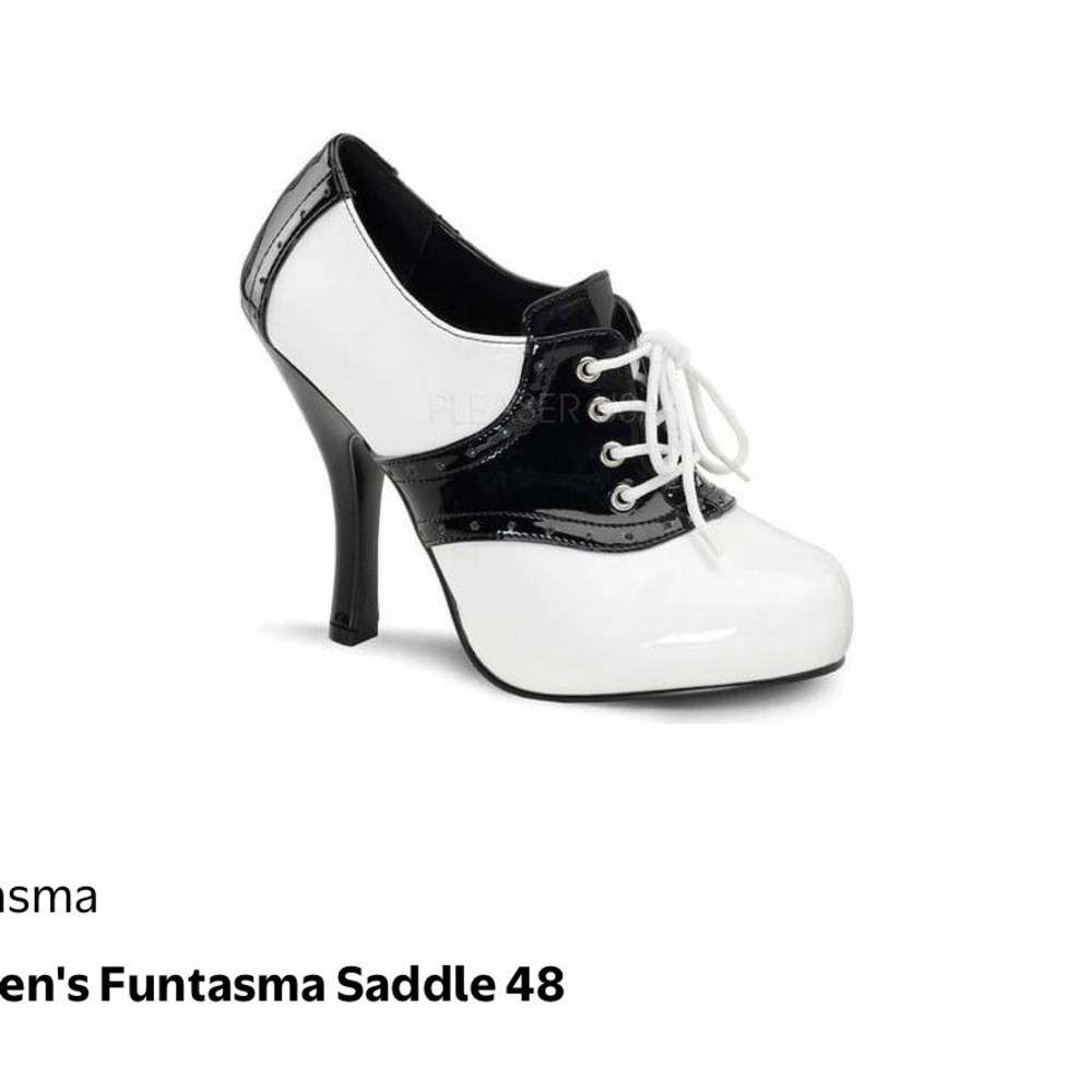 Funtasma Black and White Saddle Heels